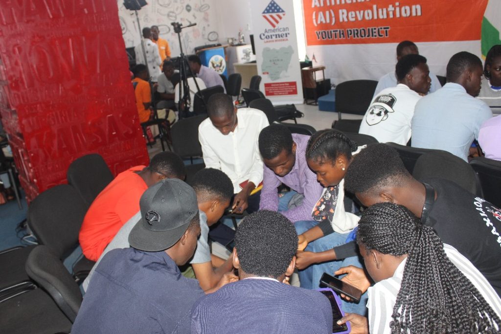 Participants' group discussion at the AI Revolution Students Program Bootcamp