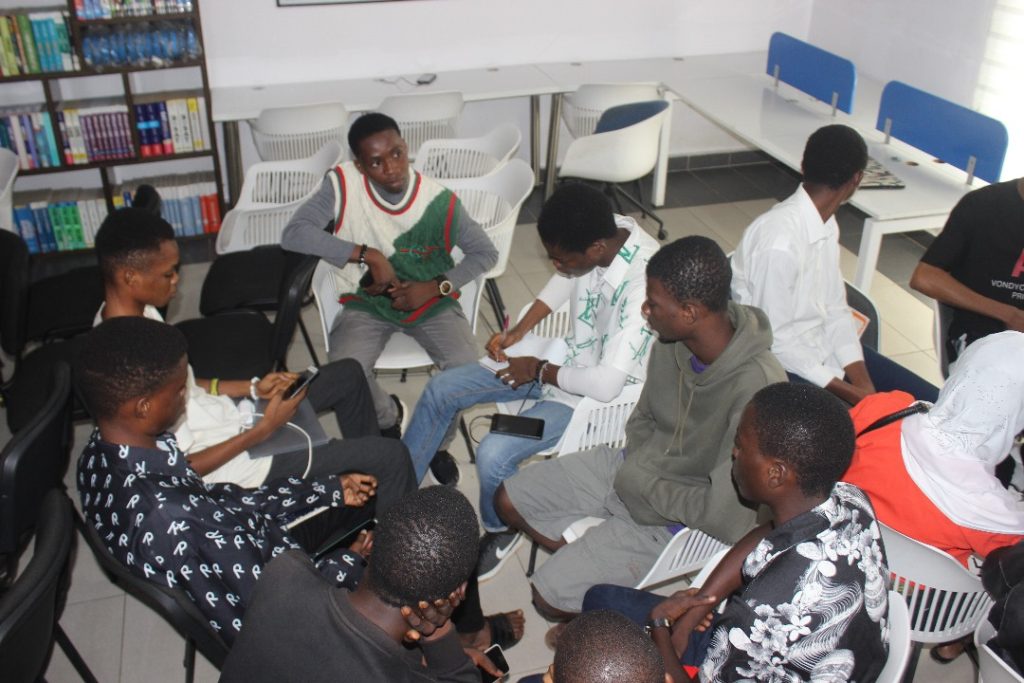 Participants' group discussion at the AI Revolution Students Program Bootcamp