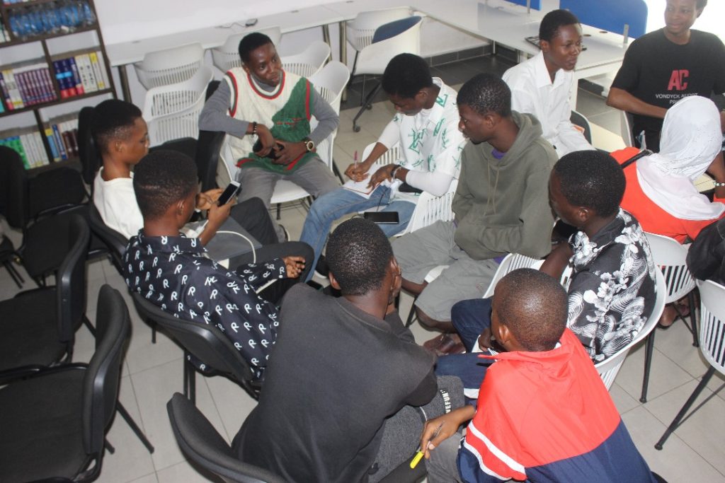 Participants' group discussion at the AI Revolution Students Program Bootcamp